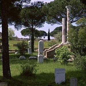 Remains of the temple of Ceres in the Roman port of Ostia, 1st century