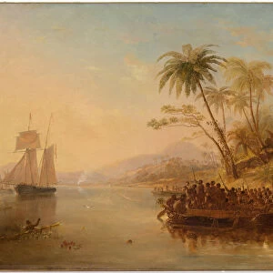 The rescue of William D Oyly, 1841. Artist: Carmichael, John Wilson (1800-1868)