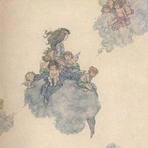 With The Rest of Her Children of Air, Soared High Above the Rosy Cloud, c1930. Artist: W Heath Robinson