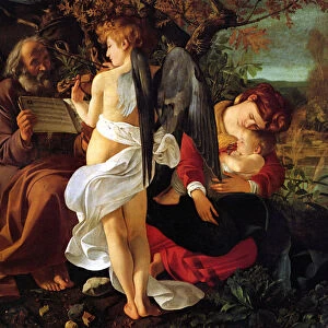 Rest on the Flight into Egypt, ca. 1597. Artist: Caravaggio, Michelangelo (1571-1610)
