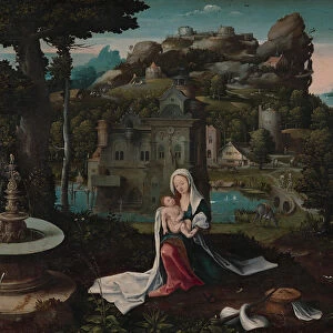 The Rest on the Flight into Egypt. Creator: Unknown