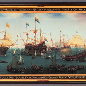 The Return to Amsterdam of the Second Expedition to the East Indies, 19 July 1599, 1599. Artist: Vroom, Hendrick Cornelisz. (1562 / 3-1640)