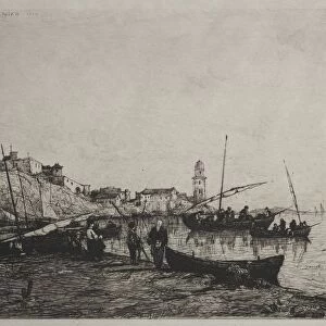 Return of the Fishing Boats at Collioure, near the Spanish Border, 1878. Creator: Adolphe Appian