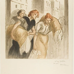 The Return from the Laundry, 4415. Creator: Theophile Alexandre Steinlen