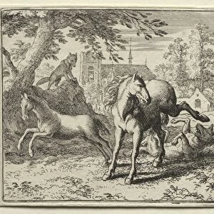 Reynard the Fox: Reynard Tricks the Wolf. Creator: Allart van Everdingen (Dutch, 1621-1675)