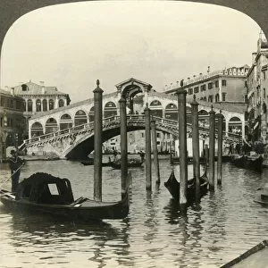 The Rialto and the Grand Canal (N. E. ), Venice, Italy, c1909. Creator: Unknown