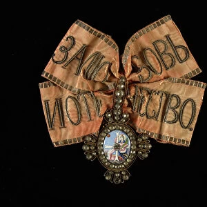 Riband and Badge of the Order of Saint Catherine, Second Class, 18th century. Artist: Orders, decorations and medals
