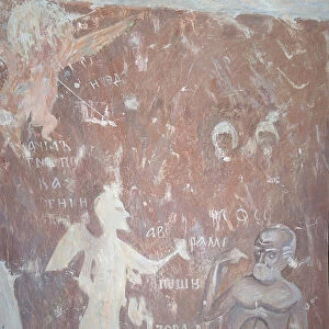 The Rich Man in Gehenna Fire, 1313. Artist: Ancient Russian frescos