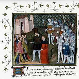 Richard II delivered by Bolingbroke to the citizens of London, 1399, (c1400-c1425)