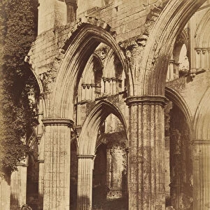 Rievaulx Abbey. Looking Across the Choir, 1850s. Creator: Joseph Cundall