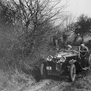 Riley of G Clifton at the Sunbac Colmore Trial, near Winchcombe, Gloucestershire, 1934