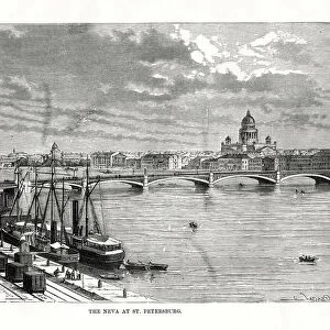 The River Neva, St Petersburg, 1879. Artist: C Laplante