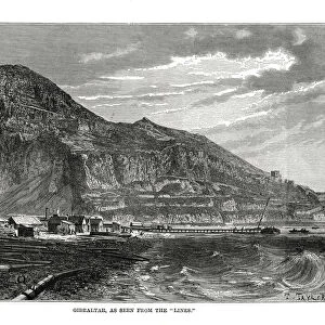The Rock of Gibraltar, 1879. Artist: T Taylor
