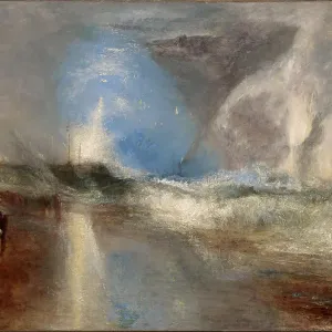 Rockets and Blue Lights (close at Hand) to warn Steam-Boats of Shoal-Water. Artist: Turner, Joseph Mallord William (1775-1851)