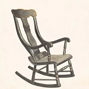 Rocking Chair (Square Back), c. 1937. Creator: Robert Gilson