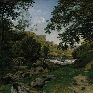 The Rocky Path in the Morvan (Chemin des roches dans le Morvan), 1869. Creator: Henri-Joseph