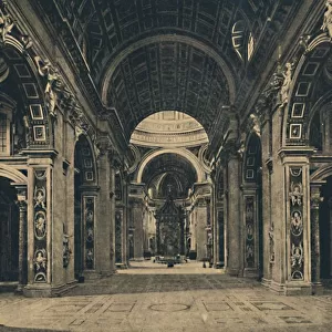 Roma - Interior of the Basilica of S. Peter, 1910