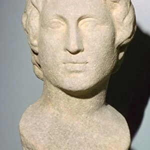 Roman copy of a lost Greek original bust of Alexander the Great, 350 BC