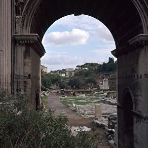 The Roman forum and Arch of Septimus Severus, 3rd century