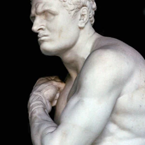 Roman Hellenistic-style sculpture of a boxer