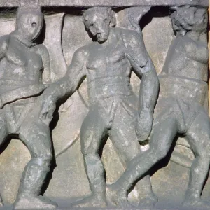 Roman relief of gladiators, 3rd century