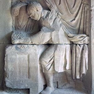 Roman relief of a tax-collector