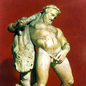 Roman statue of a drunken Hercules