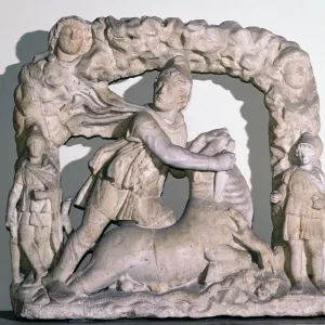 Roman statuette of Mithras slaying the bull, 3rd century