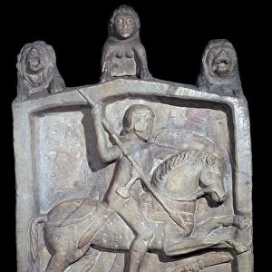 Roman tombstone erected in memory of a Thracian cavalryman, 2nd century