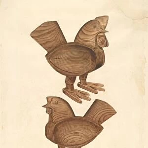 Rooster and Hen, 1935 / 1942. Creator: Al Curry