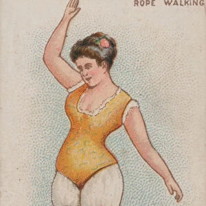 Rope Walking, from the Gymnastic Exercises series (N77) for Duke brand cigarettes, 1887