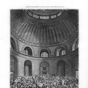The Rotunda in the Bank of England, London, 1804. Artist: Edwards