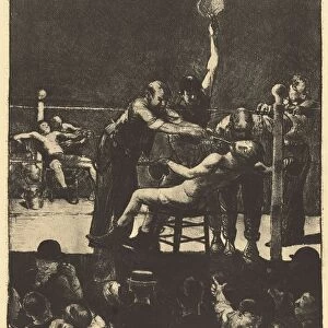 Between Rounds, large, first stone, 1916. Creator: George Wesley Bellows