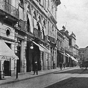 Rua 15 de Novembro, 1895. Artists: Wilhelm Gaensly, Rudolf Friedrich Fra