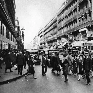 Rue Lafayette at shopping time, Paris, 1931. Artist: Ernest Flammarion