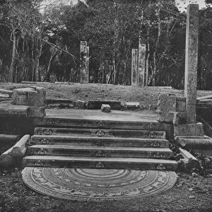 The Ruined Cities of Anuradhapura. Moonstone and Steps, c1890, (1910). Artist: Alfred William Amandus Plate