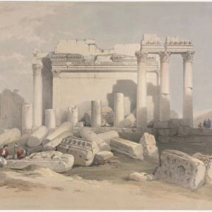 Ruins of the Eastern Portico of the Temple of Baalbec, 1839. Creator: David Roberts (British