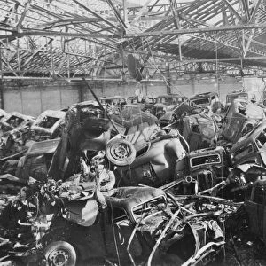 Ruins of the Renault Factory, Boulogne-Billancourt, Paris, c1942