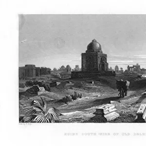 Ruins South Side of Old Delhi, India, 19th century. Artist: G Hamilton