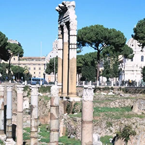 Ruins of the Temple of Castor and Pollux, the Forum, Rome