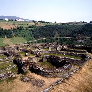 Ruins of the village, belonging to the culture Castro - Celta in Coana (Asturias)