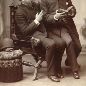 Russian artist Pavel Shukovsky and historian Alexander Onegin, Weimar, Germany, late 19th century