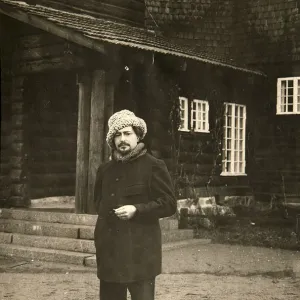 Russian author Leonid Andreyev at his house in Vammelsuu (Serovo), early 20th century. Artist: Karl Karlovich Bulla