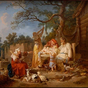 The Russian Cradle, ca 1764-1765. Artist: Le Prince, Jean-Baptiste (1734-1781)