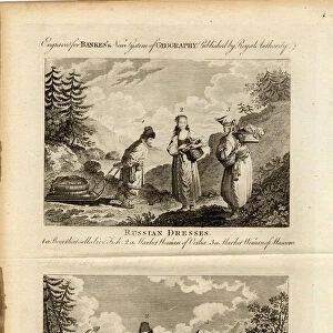 Russian Dresses, ca 1775. Artist: Tookey, James (active End of 18th cen. )