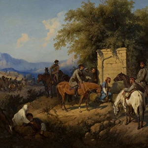 Russian Forces Crosses the Caucasus Mountains in Adjara, 1872. Artist: Willewalde, Gottfried (Bogdan Pavlovich) (1818-1903)