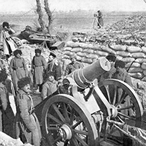 Russian six inch howitzer battery, Russo-Japanese War, 1904-5