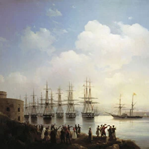 Russian squadron on the Sevastopol raid, 1846. Artist: Aivazovsky, Ivan Konstantinovich (1817-1900)