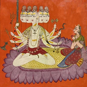 Sadashiva worshipped by Parvati, ca. 1690. Creator: Devidasa