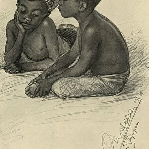 Sah and Osman, Malayan boys, Singapore, 1898. Creator: Christian Wilhelm Allers